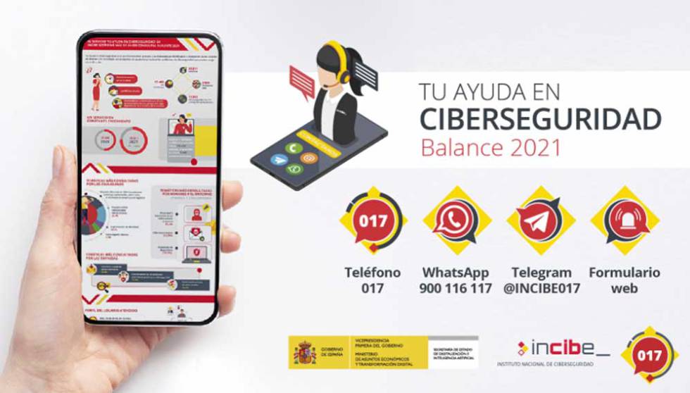 Opciones de contacto de INCIBE