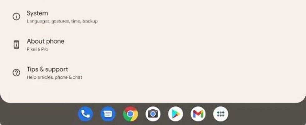 Botón de cajón de aplicaciones en Android 13