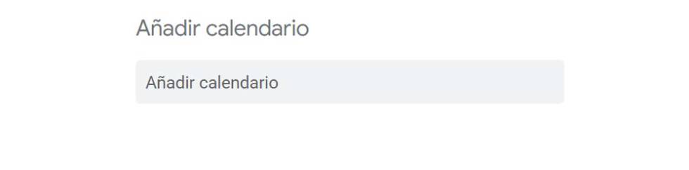 Añadir calendario en Google Calendar
