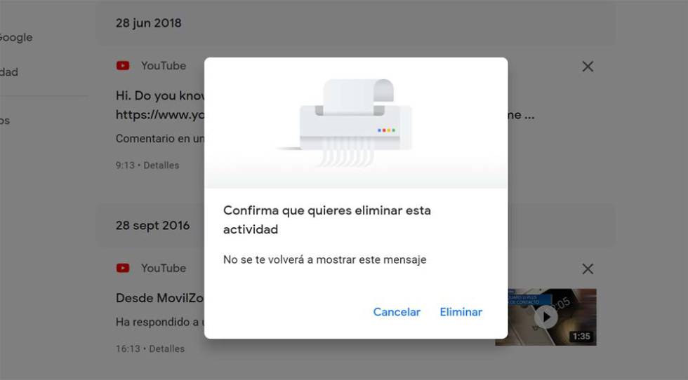 Comentario de YouTube para ser eliminado