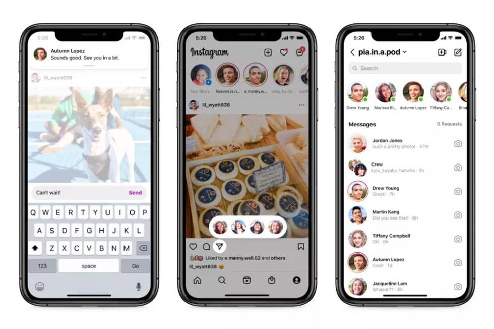 Nuevas funciones de la aplicación Instagram