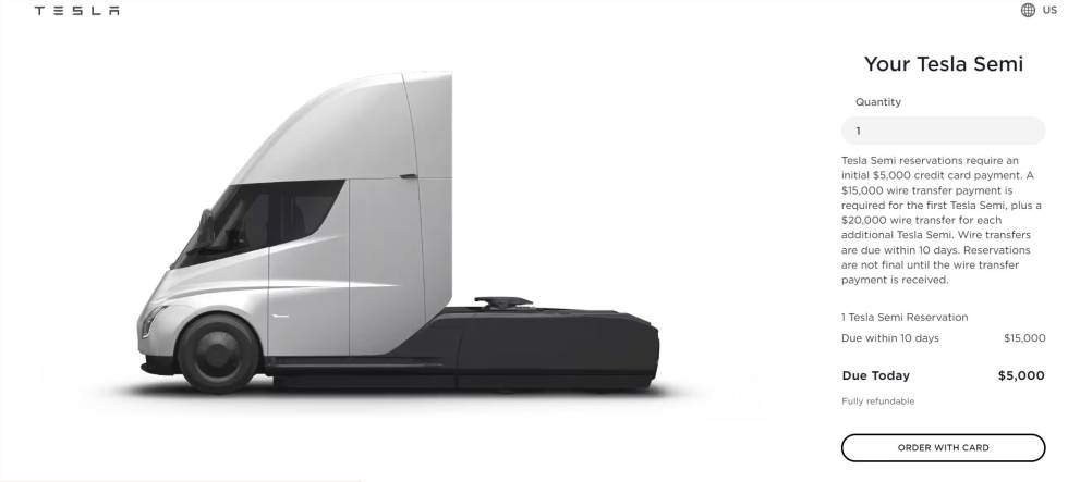 Reserva del Tesla Semi