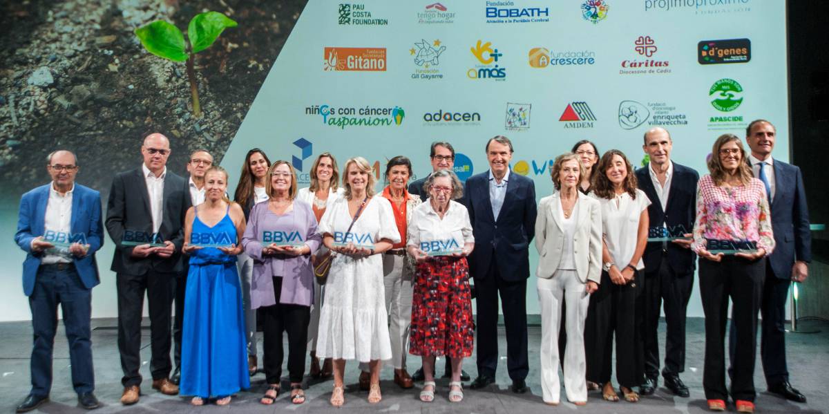 Representantes de las fundaciones premiadas con 100.000 euros.