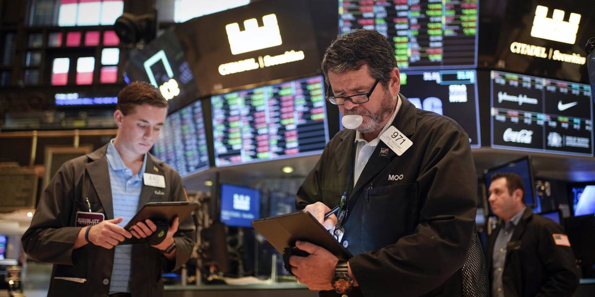 Traders de la Bolsa de Nueva York.