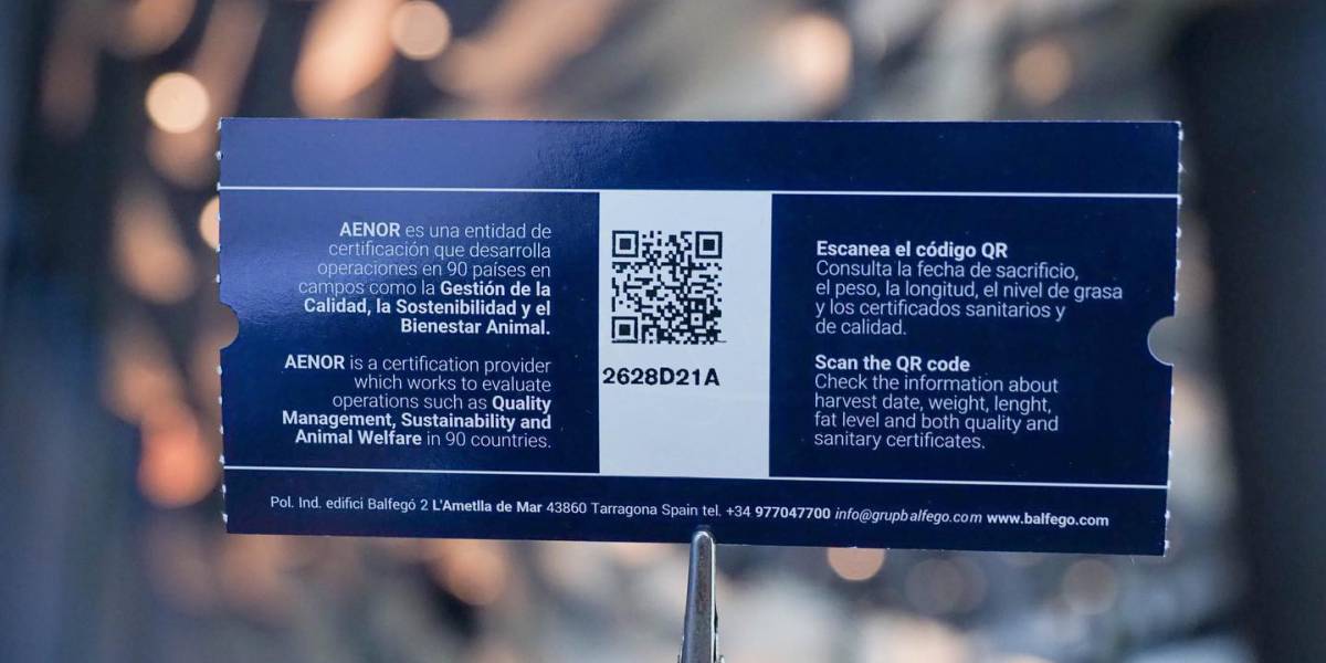 Código QR desarrollado por AuraQuantic para la trazabilidad del atún rojo.