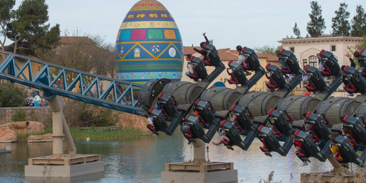 Una atracción del parque de atracciones PortAventura.