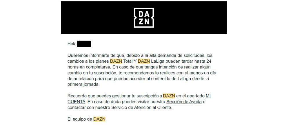 Dazn: problemas de acceso a la plataforma en su primer fin de semana ofreciendo LaLiga