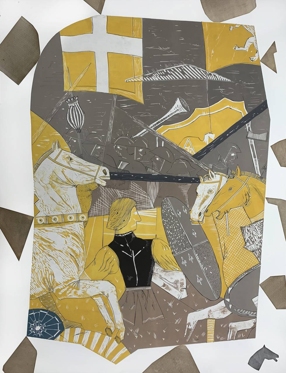 Miki Leal, 'Storia della Vera Croce I', 2022. Benveniste Contemporary.