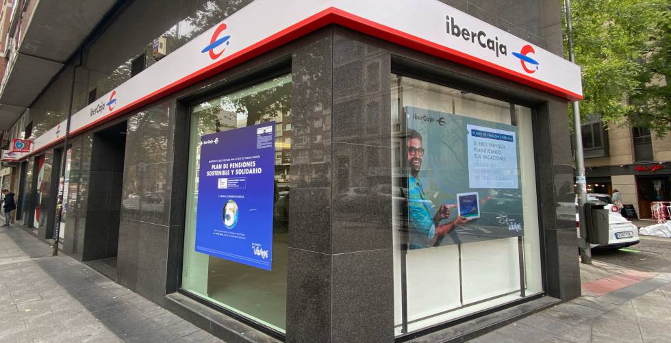Oficina de Ibercaja, en Madrid.