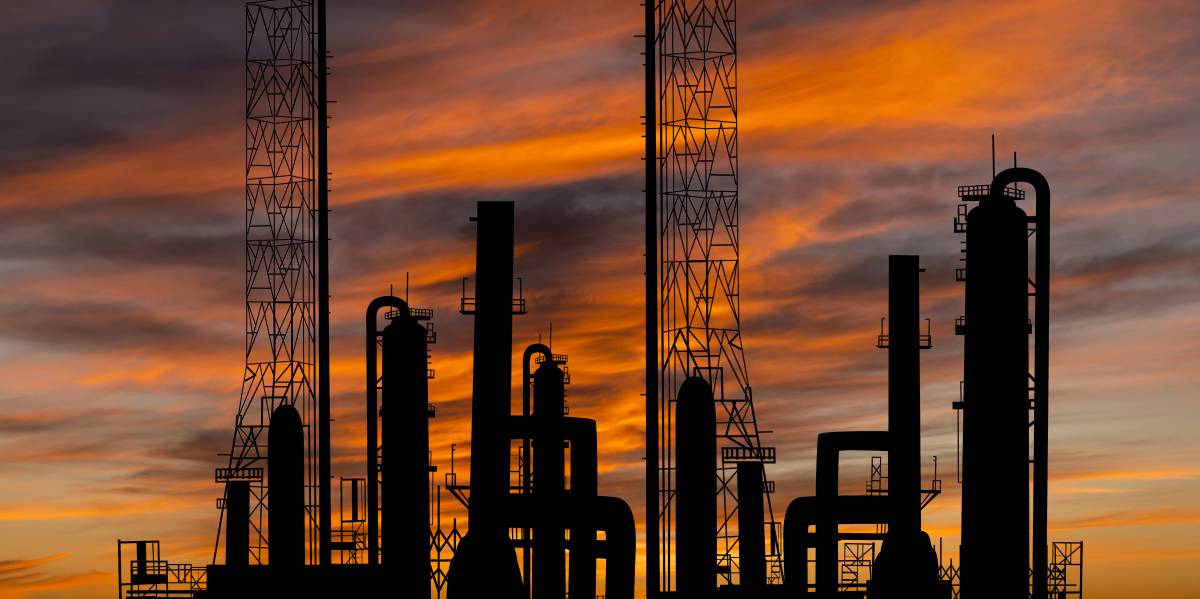 Refinería de petróleo.