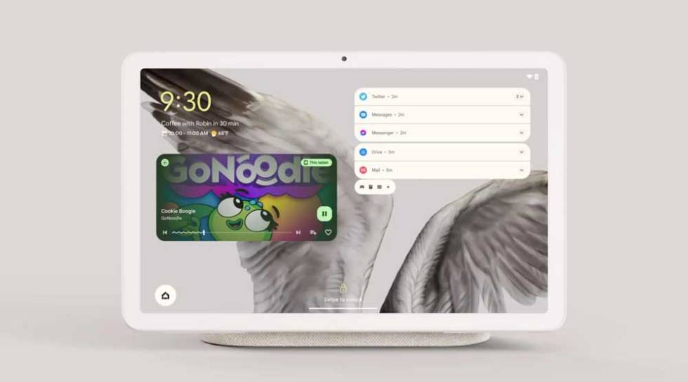 Tablet Google Piexel en su base