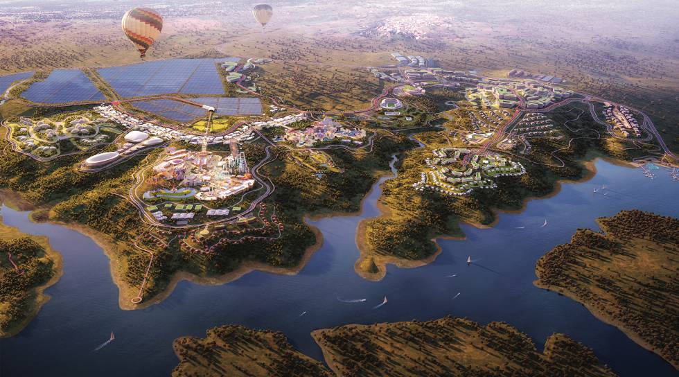 Recreación de la operación urbanística de Elysium City.