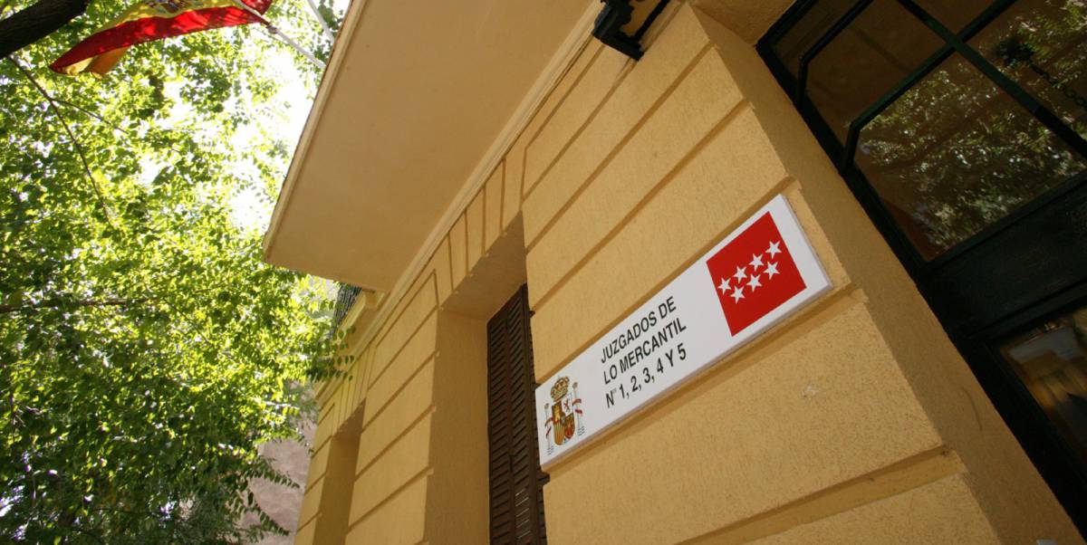 Sede de cinco juzgados de lo Mercantil de Madrid.