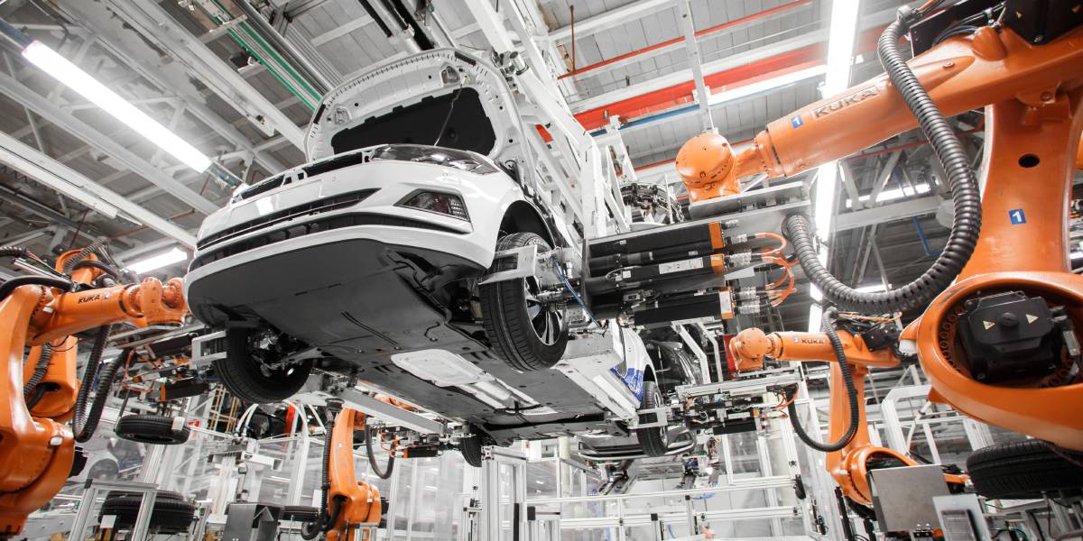 Cadena de montaje en una factoría de Volkswagen.