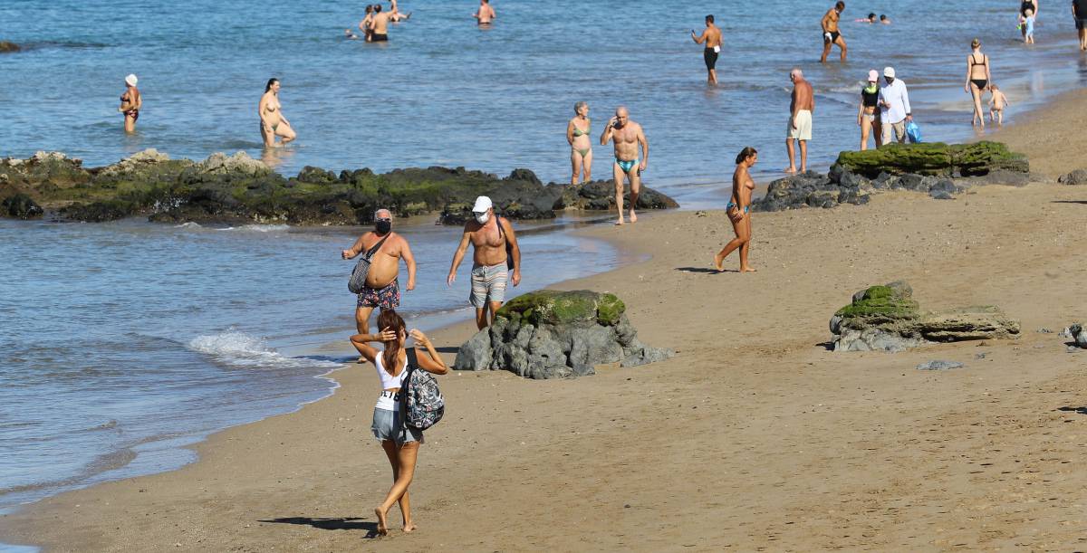 Playa de Las Canteras, en Las Palmas de Gran Canaria
