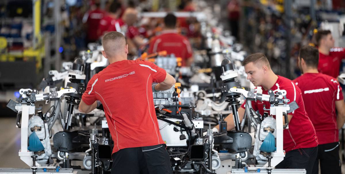 Fábrica de Porsche en Stuttgart (Alemania).