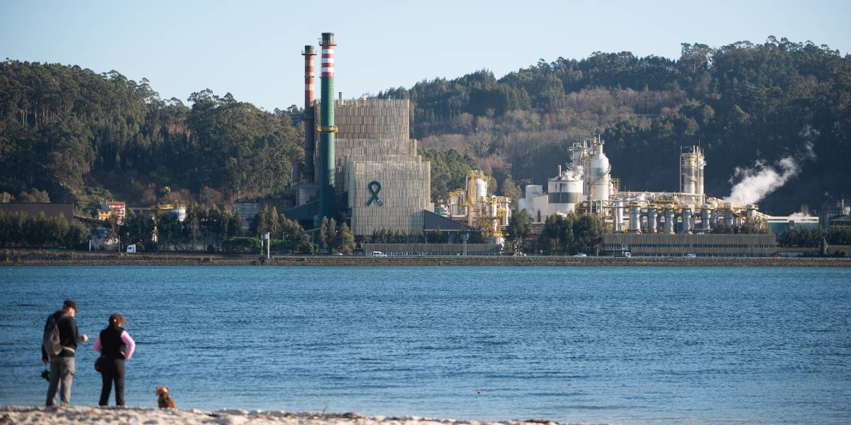 Vista de la planta de Ence en Pontevedra.