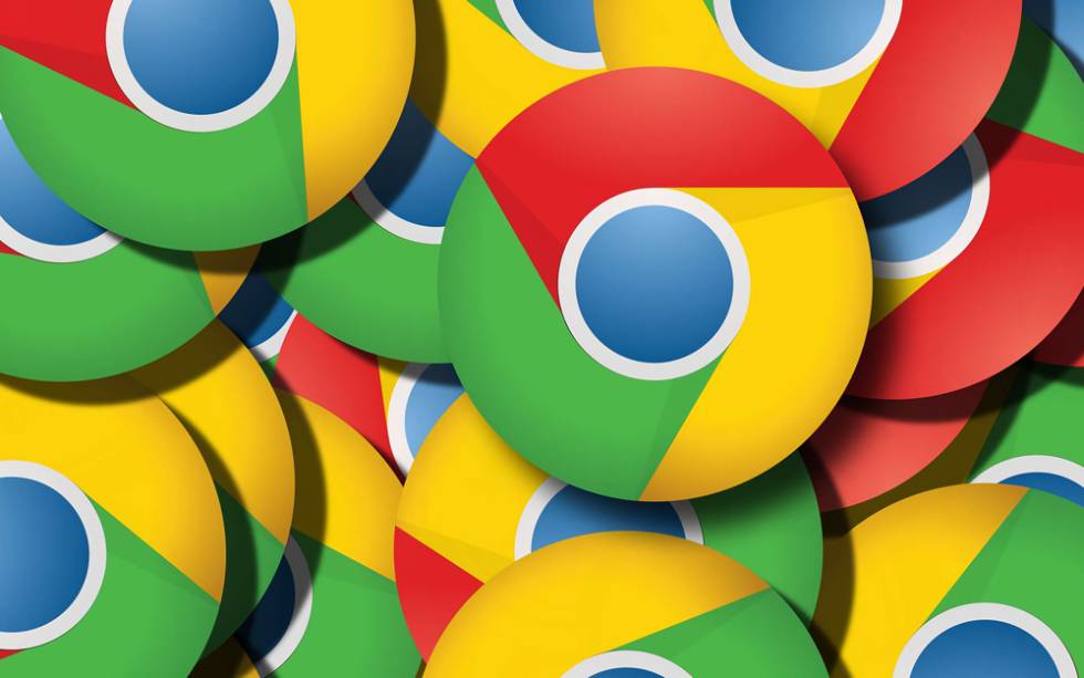 Varios logotipos del nevegdor Chrome de Google
