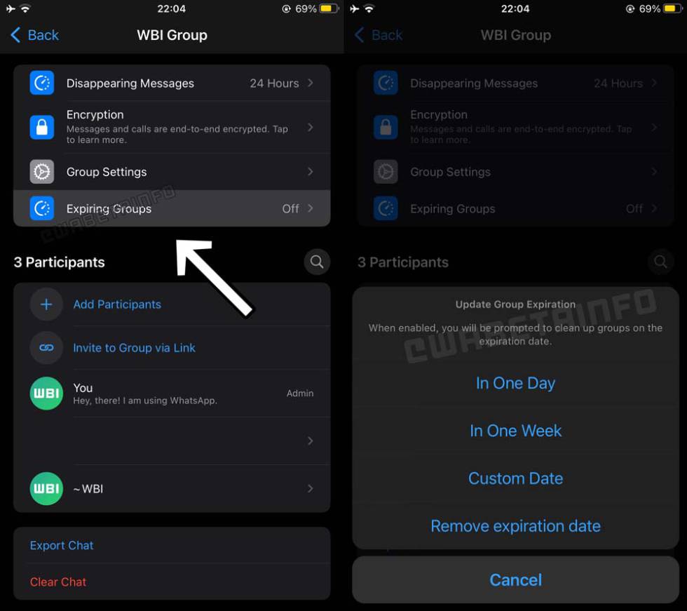 Grupos que se destruyen en la aplicación WhatsApp