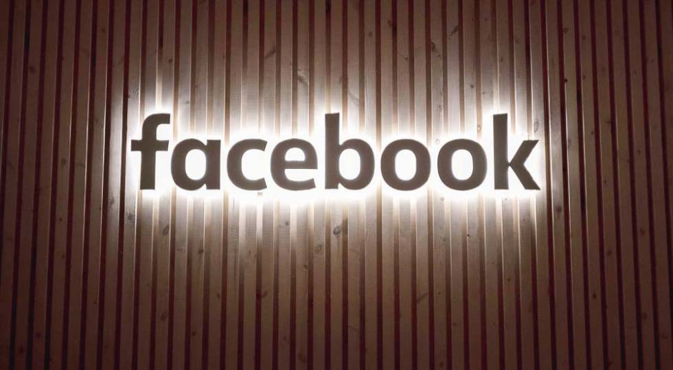 Logotipo de Facebook con luz de fondo