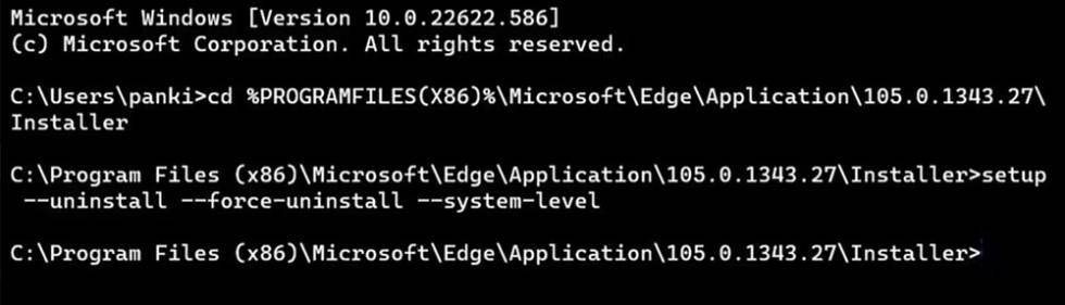 Desisntalar Edge en Windows 11