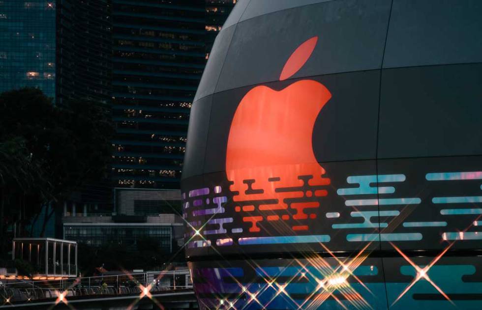 Logotipo de Apple de color rojo