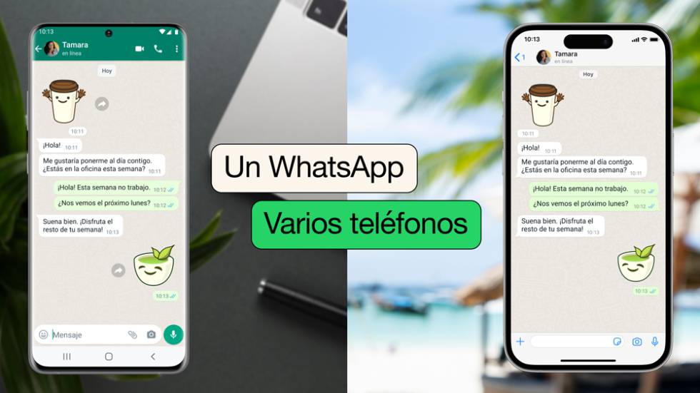 Dos teléfonos con la mismam cuenta de WhatsApp