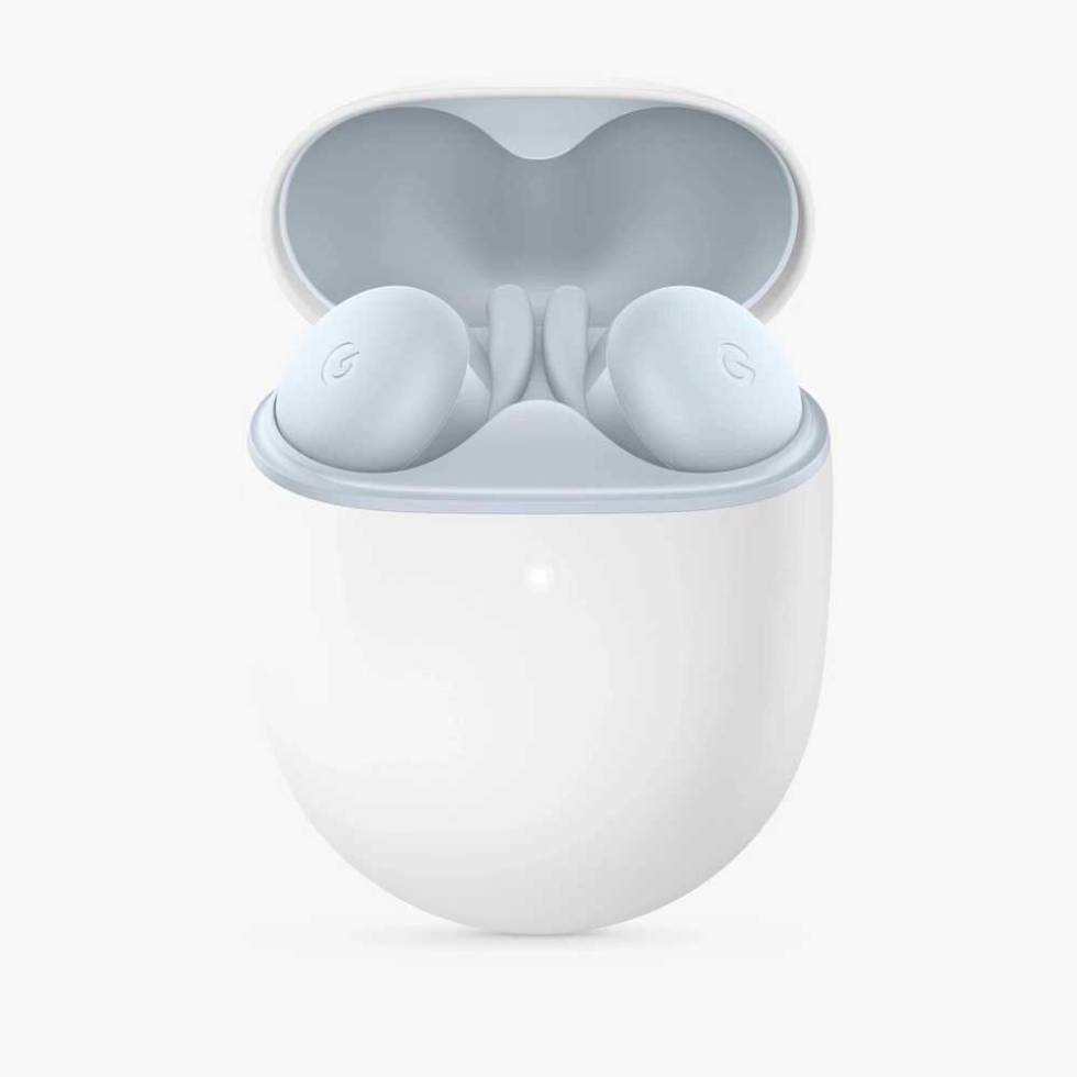 Funda de color azul de los Pixel Buds A-Series