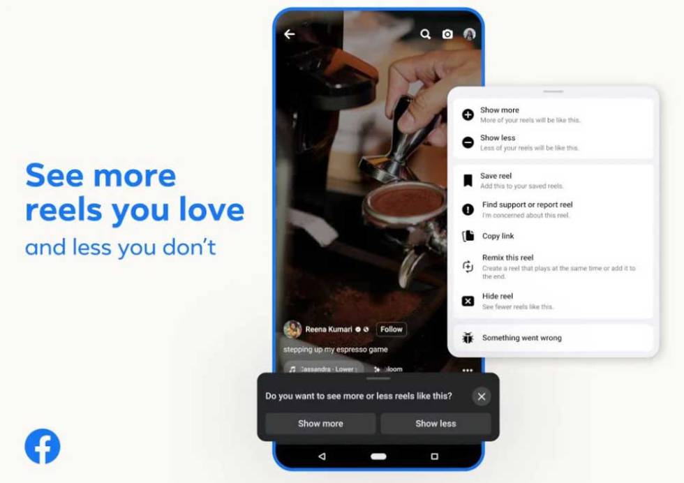 Nuavas funciones en los Reels de Facebook