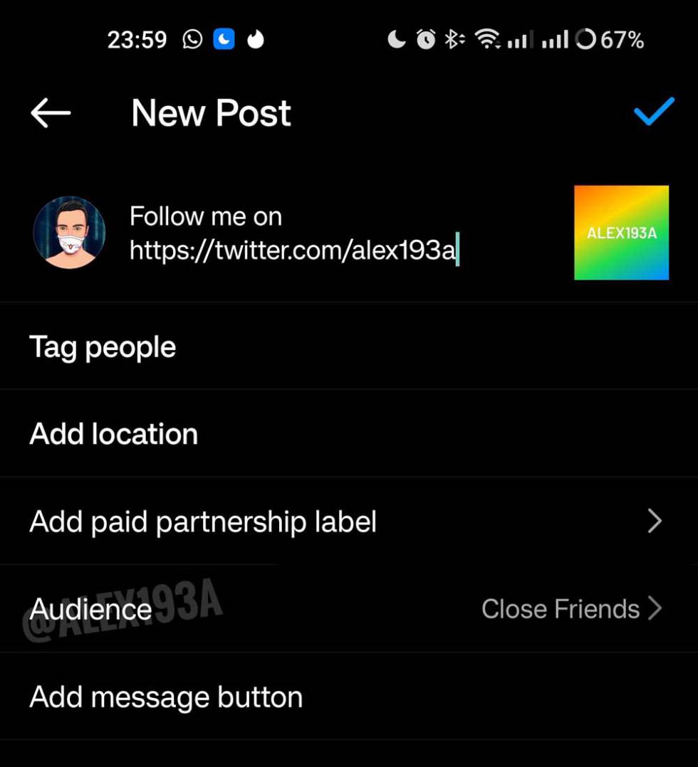 Nueva opción de publicación de Instagram