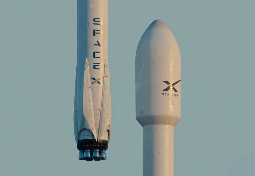 Cohete SpaceX en vuelo
