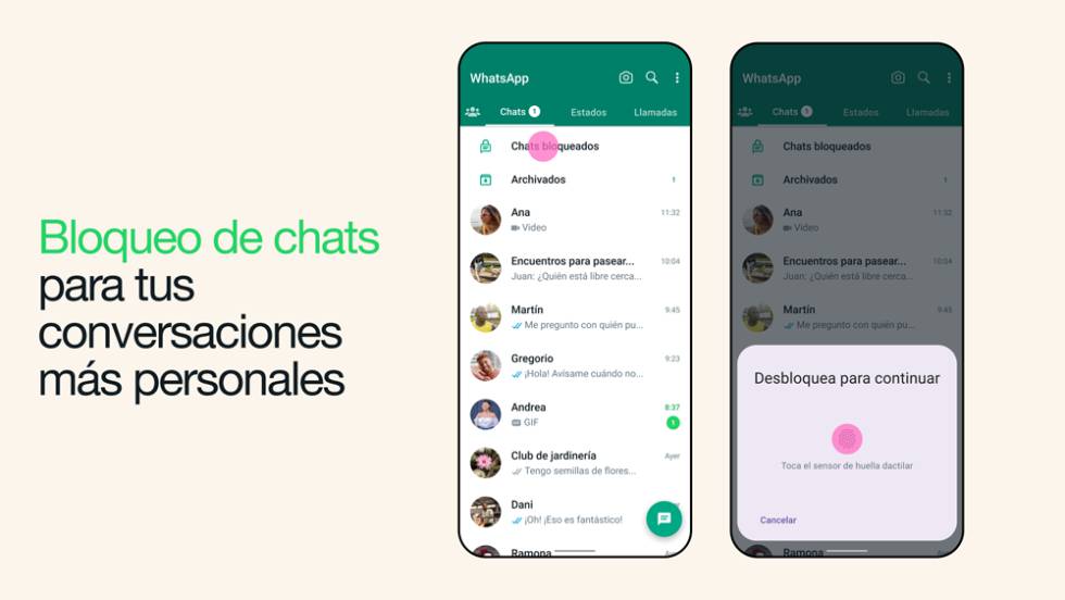 Nueva función de Bloqueo de Chats en WhastApp