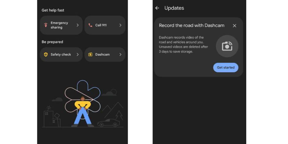 Nueva función Dashcam en Android