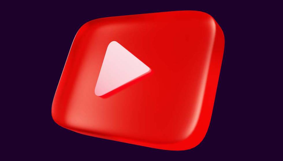 Logo de YouTube con fondo azul