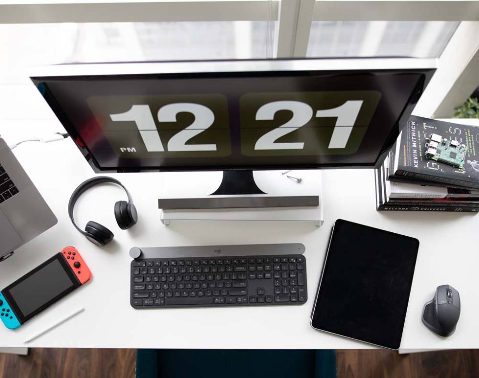 Pantalla de un monitor con vista superior