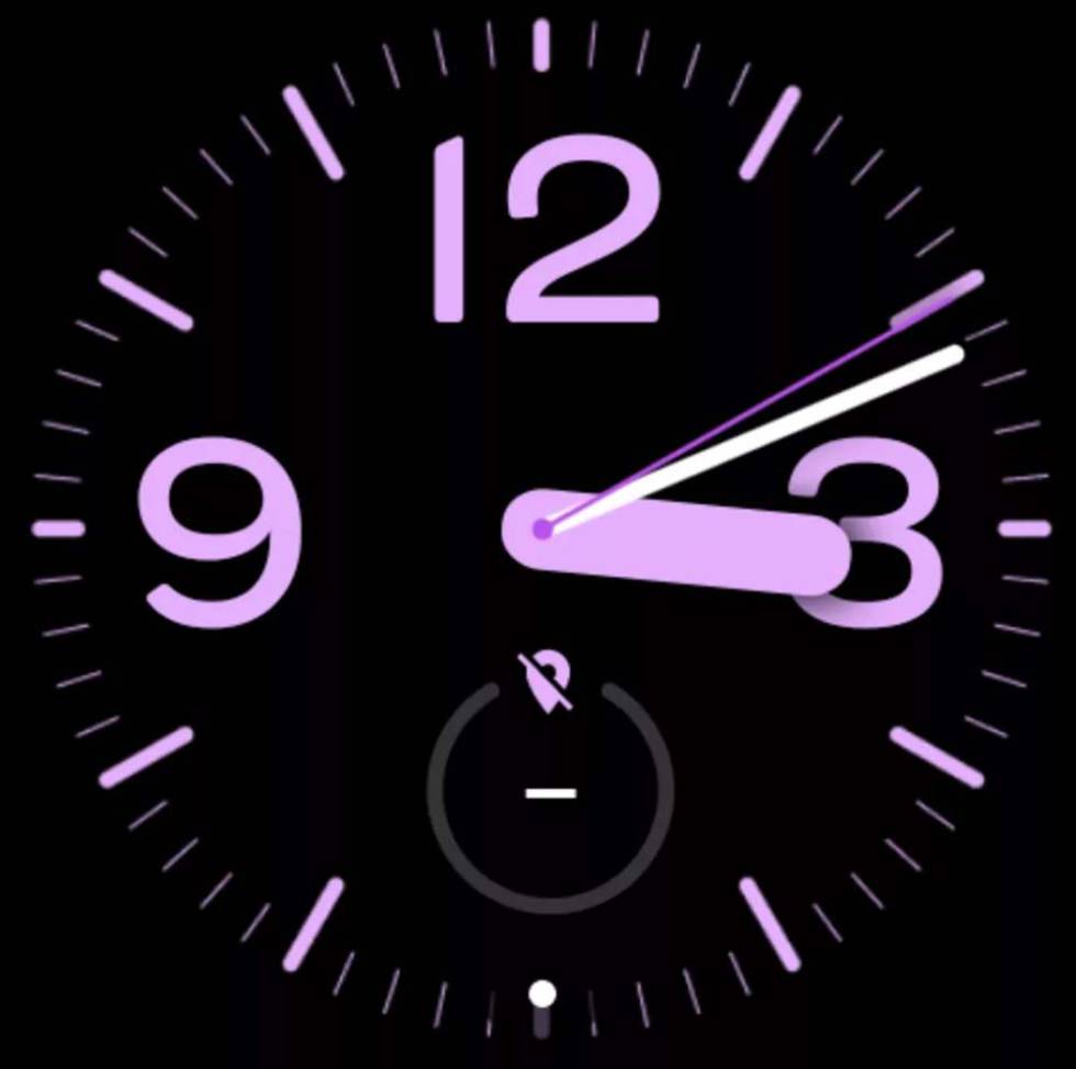 Color de una esfera de reloj en Wear OS 4