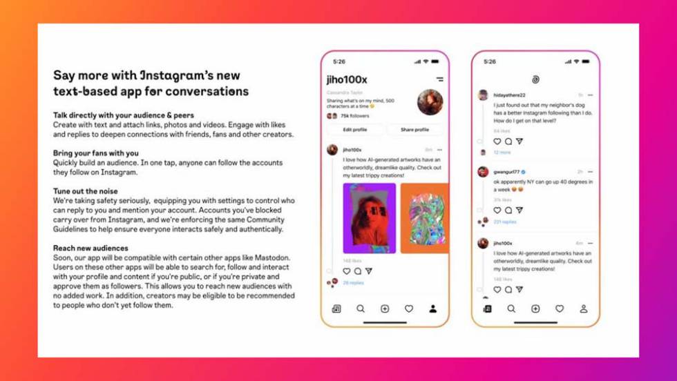 Posible red social de Instagram para competir con Twitter