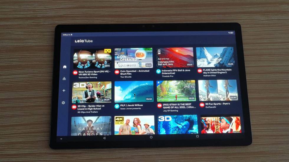 Elementos en la pantalla del ZTE Nubia Pad 3D