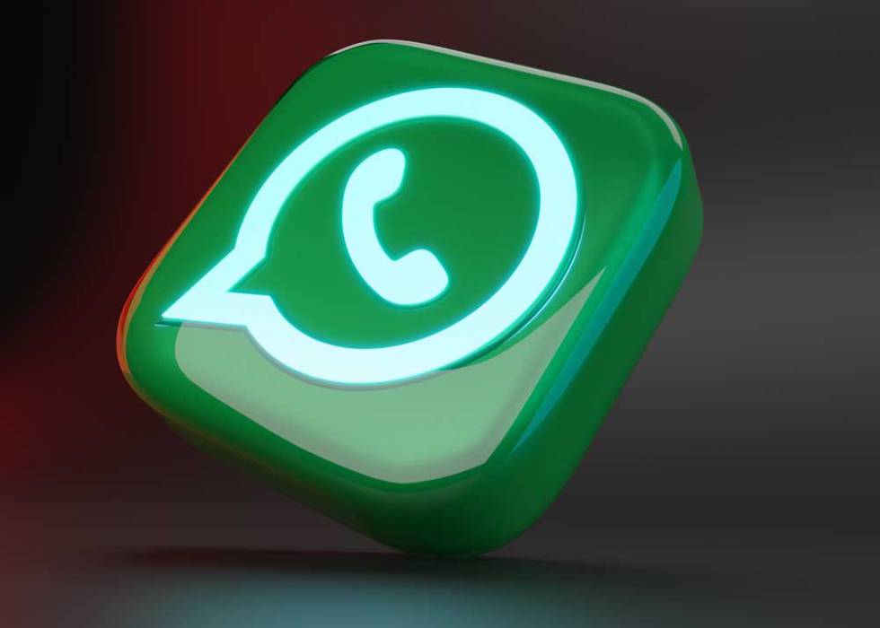 Logo de WhatsApp en tres dimensiones