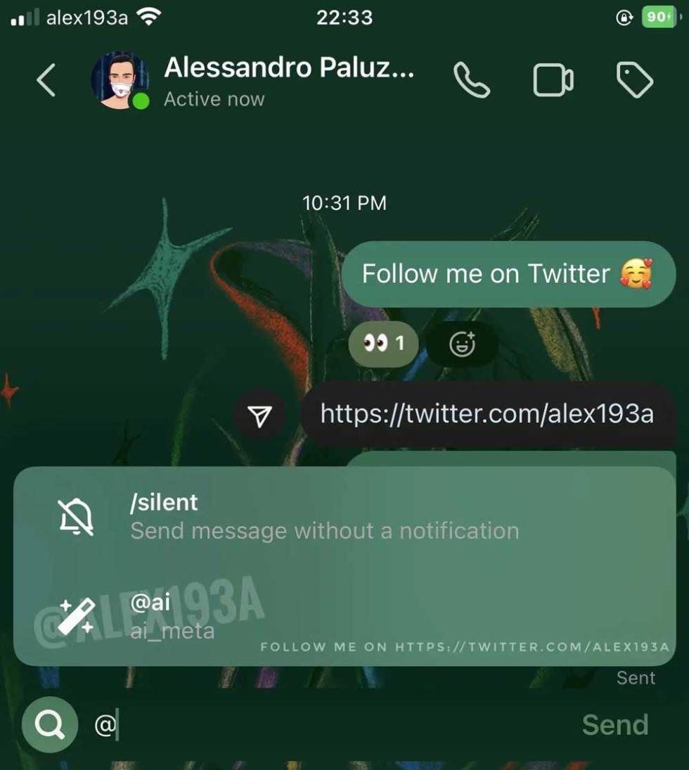 uso de nuevo chatbort de Instagram