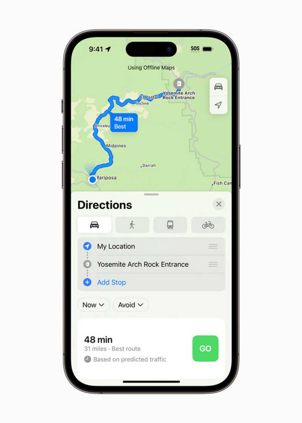 Interfaz de la aplicacion Google Maps