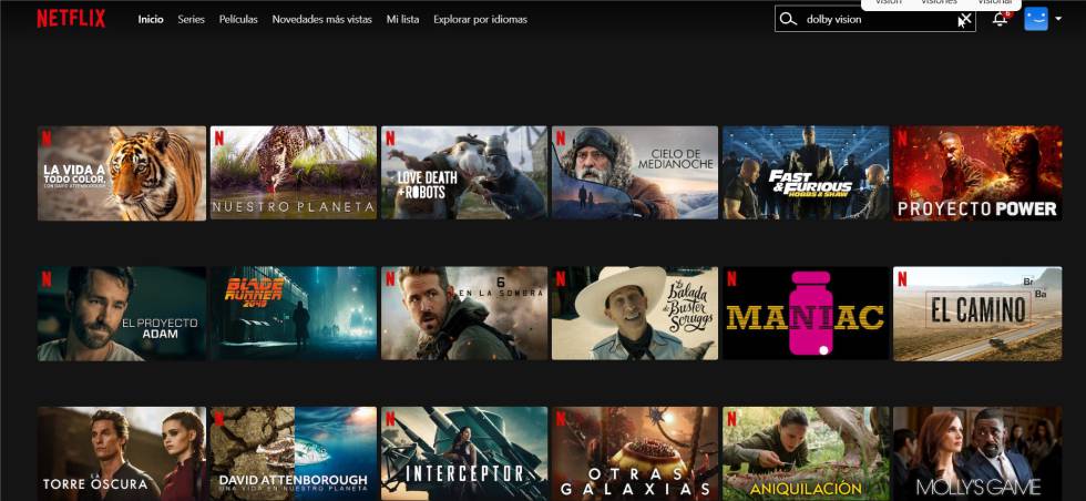 Cómo encontrar películas con soporte Dolby Vision en Netflix para exprimir tu televisor