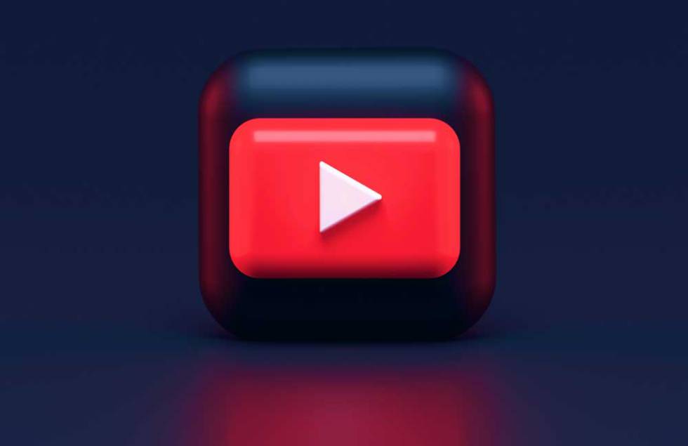 Logotipo de YouTube con fondo azul
