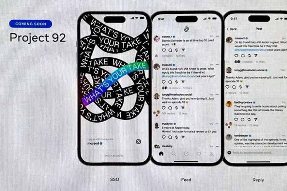 Interfaz de red social Instagram para competir con Twitter