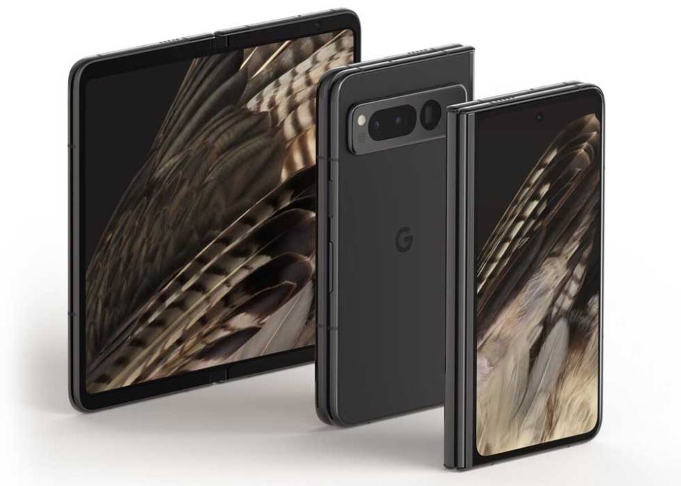 Teléfono Google Pixel Fold de color negro