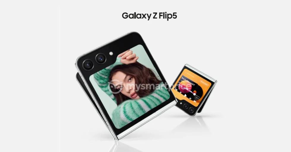 El diseño del Samsung Galaxy Z Flip5 al descubierto, confirmando una pantalla externa más grande