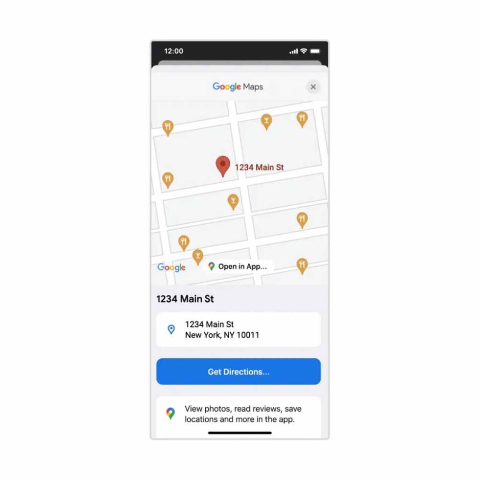 Opción de Maps en Chrome para iOS
