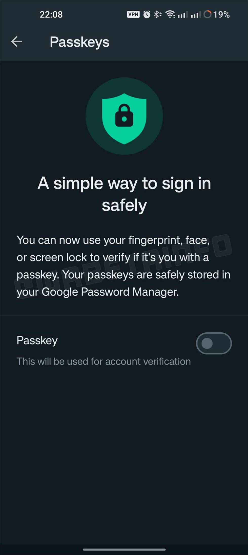 Passkey en WhatsApp