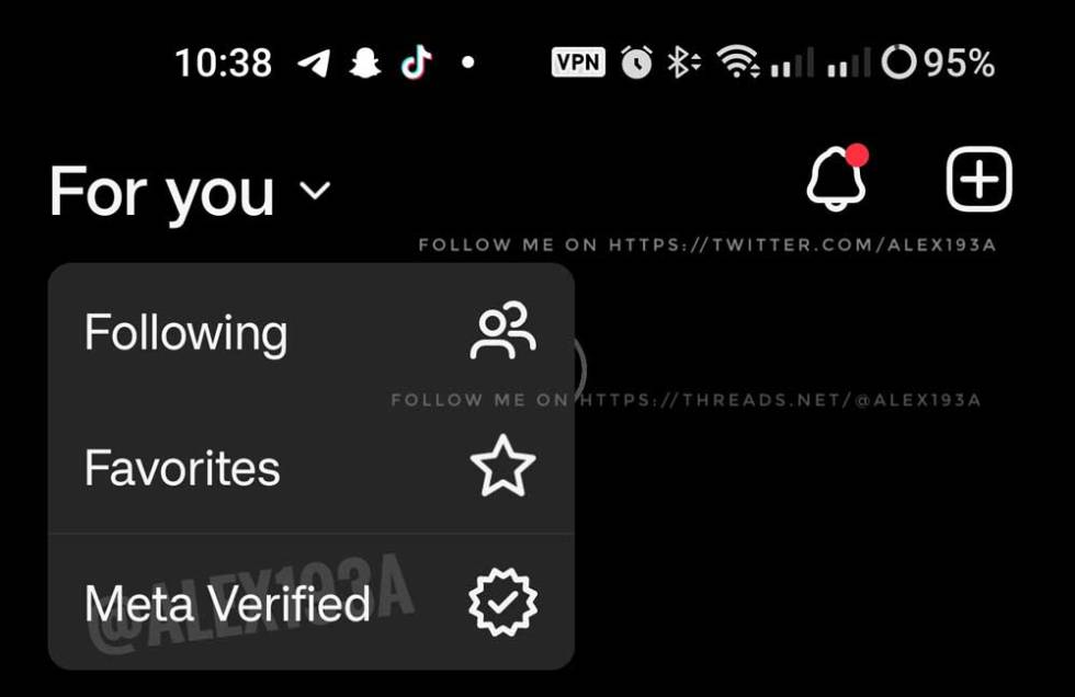 Feed con usuarios verificados en Instagram