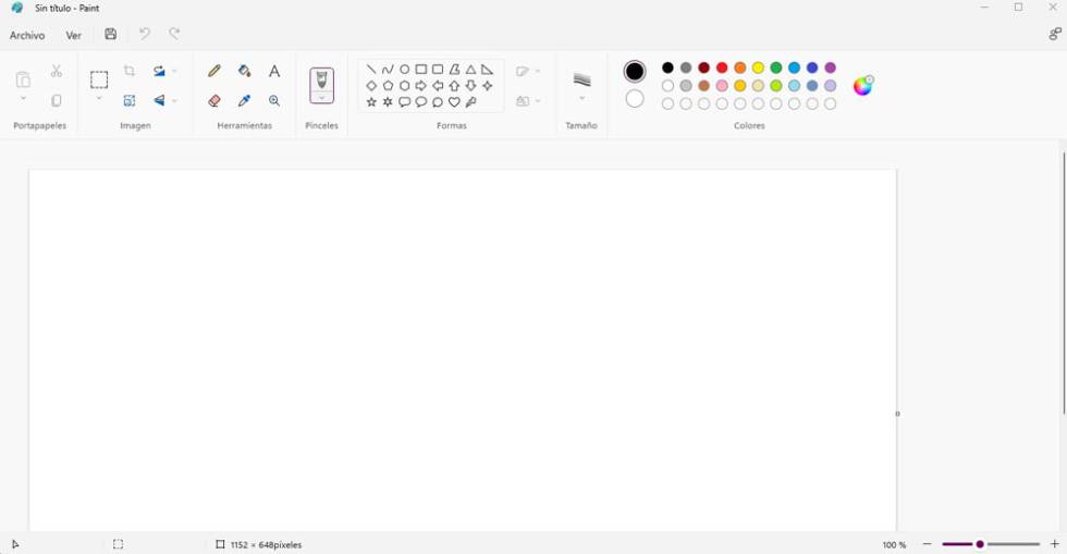 Aplicación Paint en Windows 11